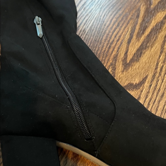 Sam Edelman Black Faux Suede Over-the-Knee Boots - 2 1/2” heel - Picture 5 of 6